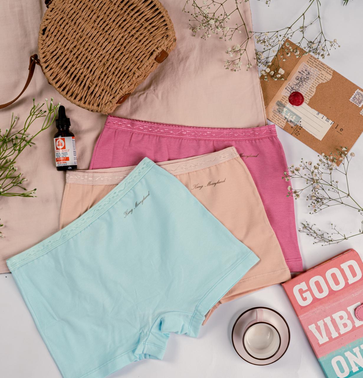 شورت بناتي – طقم 3 قطع بخامة قطنية مرنة