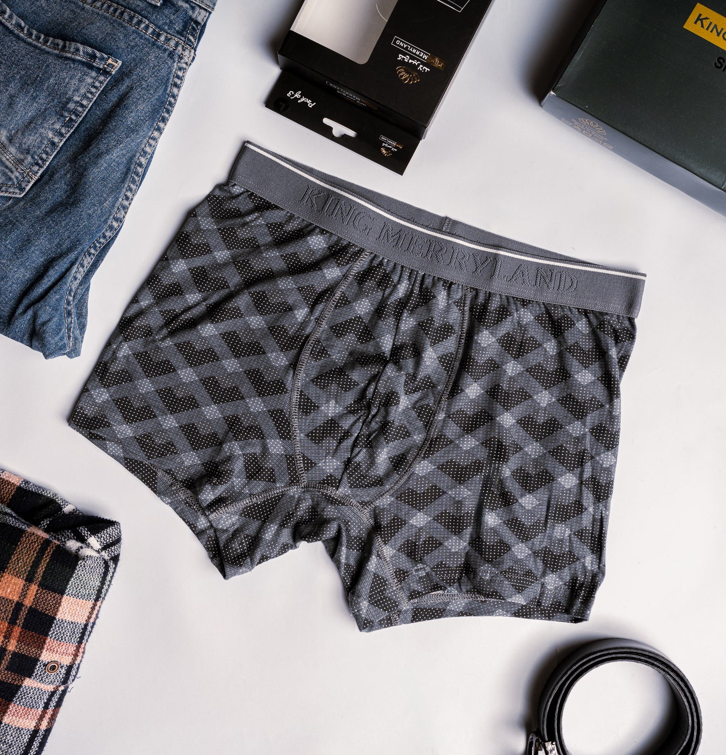 بوكسر رجالي كينج مطبوع – عبوة 3 قطع