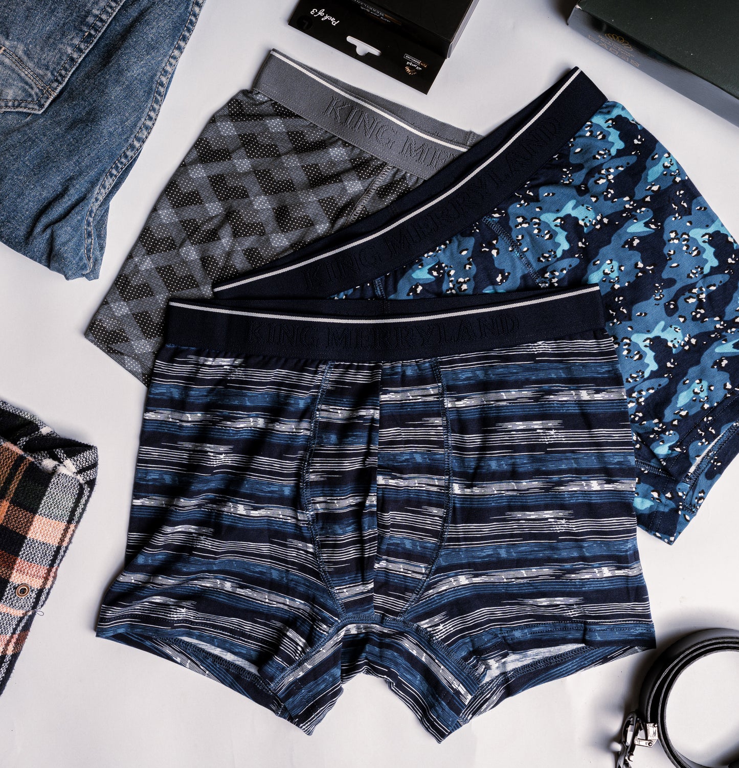 بوكسر رجالي كينج مطبوع – عبوة 3 قطع